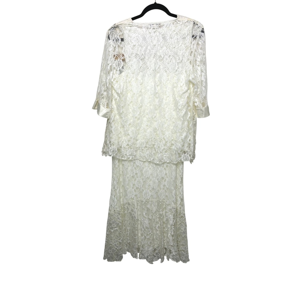 Spencer Alexis Womens 12 Lace 3 piece Dress Set fairy bridal boho angel romance - Picture 2 of 16